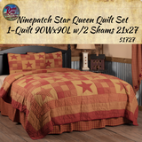 Ninepatch Burgundy Star Bedding Collection **25% Savings