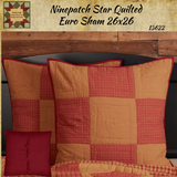 Ninepatch Burgundy Star Bedding Collection **25% Savings