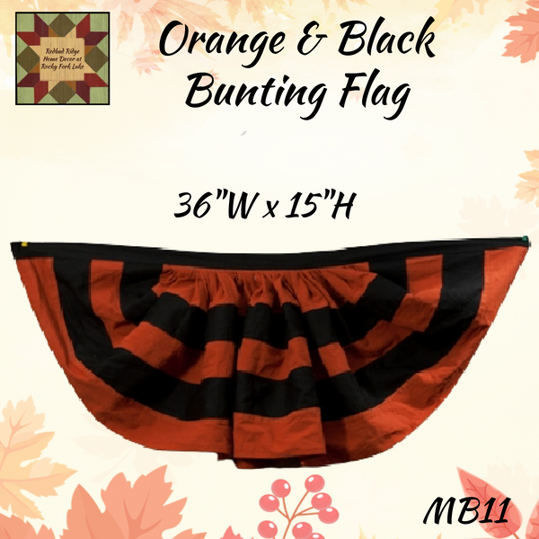 Orange & Black Bunting Flag