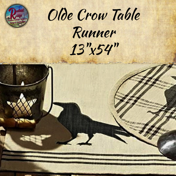 Olde Crow Long Table Runner 13"x54"   **50% Savings