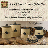 Vintage Black Star Vine Canister Collection Park Designs