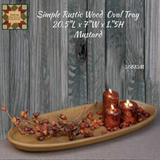 Simple Rustic Wood Oval Large Tray 20.5"