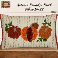 Fall Autumn Pumpkin Patch Pillow 14x22