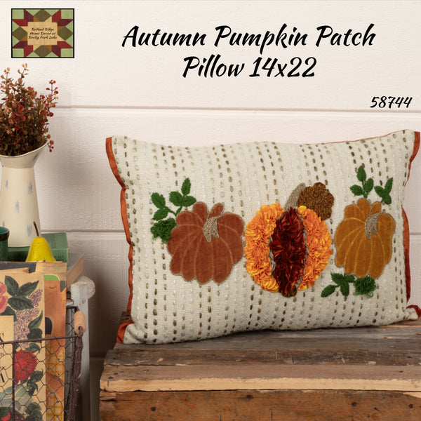 Fall Autumn Pumpkin Patch Pillow 14x22