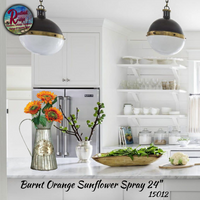 Burnt Orange Sunflower Spray 24"H