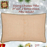 Country Christmas Pillow 14"x22"