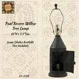 Paul Revere Punch Tin Willow Tree Lamp with Night Light