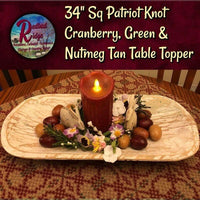 Patriots Knot Cranberry, Green & Khaki Tablerop Collection
