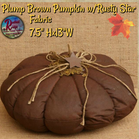 Fall Pumpkin Plump Brown with Rusty Star