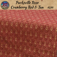 *Packsville Rose Cranberry/Red & Tan Table Top Collection
