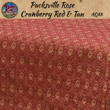 *Packsville Rose Cranberry/Red & Tan Table Top Collection