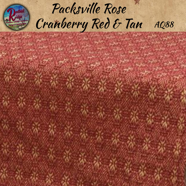 *Packsville Rose Cranberry/Red & Tan Table Top Collection