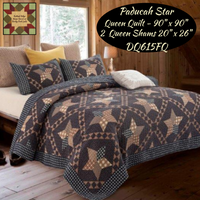 Paducah Star King or Queen 3 Pc Reversible Bedding Set
