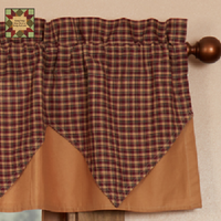 Patriotic Patch Plaid Layered Valance 16x72