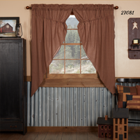 Patriotic Patch Plaid Prairie Curtains 2 Panels 36x63x18