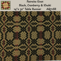 Patriots Knot Woven Black Table Top Collection