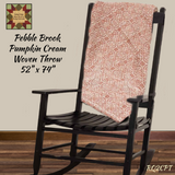 *Pebble Brook  Peach & Cream Woven Throw 52" x 74"