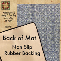 Pebble Brook Navy & Tan Floor Mat Rug