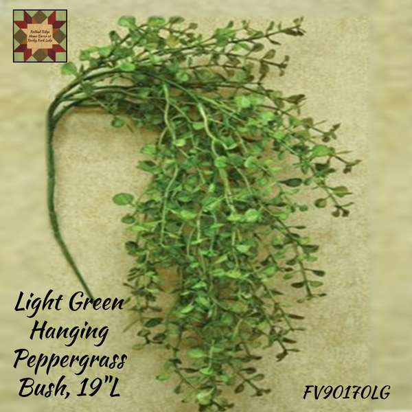 Light Green Hanging Peppergrass Bush, 19"L