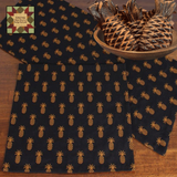 Pineapple Town Black Jacquard Runner Towel