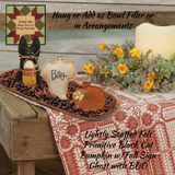 Primitive Black Cat with Candy Corn