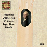 President Washington Taper Timer LED Candle