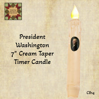 President Washington Taper Timer LED Candle