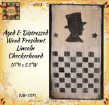 President's Colonial Wood Checkerboard Aged & Distressed