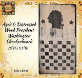 President's Colonial Wood Checkerboard Aged & Distressed