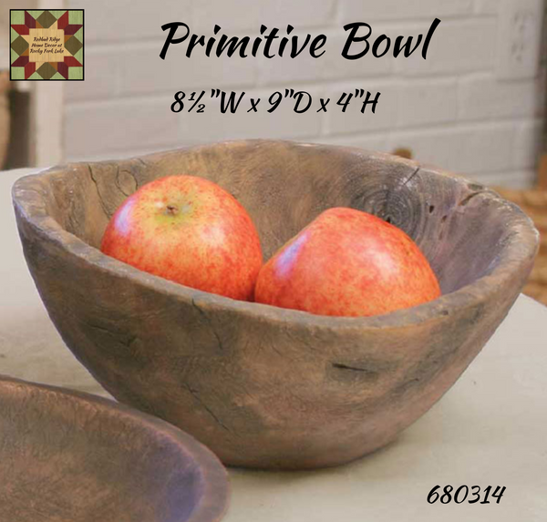 Rustic Yesteryear Bowl 9"D