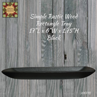 Simple Rustic Wood Rectangle Tray 17"