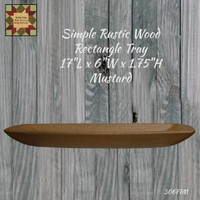 Simple Rustic Wood Rectangle Tray 17"