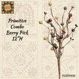 Primitive Combo Berries Wreaths & Pick