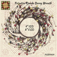 Primitive Combo Berries Wreaths & Pick