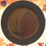 Fall Plate Pumpkin Basket Vine 11"D