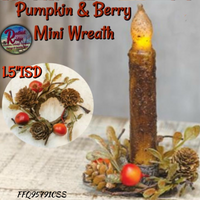 Fall Pumpkin & Berry Wreath 1.5" ISD