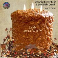 Scented Pumpkin Crumb Cake Candles Pillar, Loaf Potpourri Fixins' & Refreshing Oil