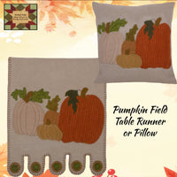 Pumpkin Fields Runner or Pillow