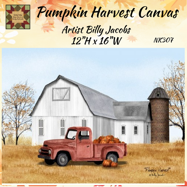Pumpkin Harvest Red Truck 16"W