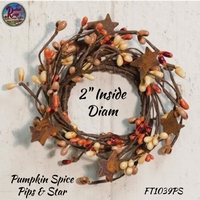 Pumpkin Spice Pip/Star Wreaths, Pick & Garland