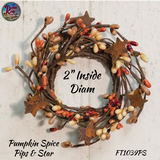 Pumpkin Spice Pip/Star Wreaths, Pick & Garland