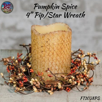 Pumpkin Spice Pip/Star Wreaths, Pick & Garland