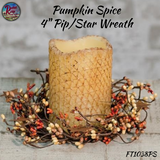Pumpkin Spice Pip/Star Wreaths, Pick & Garland