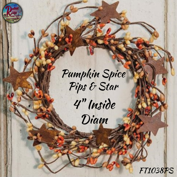 Pumpkin Spice Pip/Star Wreaths, Pick & Garland