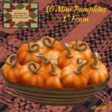 Fall Pumpkins 10 Mini 1"