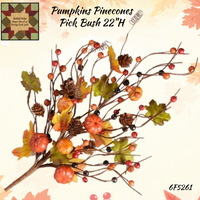 Pumpkins, Pinecones, Autumn Berries, Twig