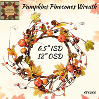 Pumpkins, Pinecones, Autumn Berries, Twig