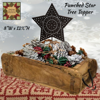 Punched Star Tray or Tree Topper 8"D