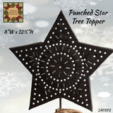 Punched Star Tray or Tree Topper 8"D