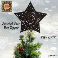 Punched Star Tray or Tree Topper 8"D